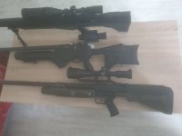3 x PCP geweer met veel erbij