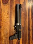 Custom AEA HP Max M50 .50 pistool 11” loop met stalen muzzle brake.