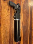 Custom AEA HP Max M50 .50 pistool 11” loop met stalen muzzle brake.