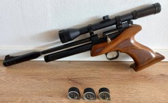 Muzzler CP1-M, Co2 pistool met richtkijker en 3 magazijnen