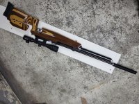 Pcp Steyr match 5.5 mm links met RWS kijker 6x40  , demper e