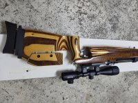 Pcp Steyr match 5.5 mm links met RWS kijker 6x40  , demper e