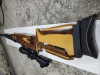 Pcp Steyr match 5.5 mm links met RWS kijker 6x40  , demper e