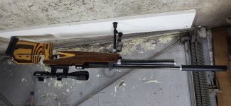 Pcp Steyr match 5.5 mm links met RWS kijker 6x40  , demper e