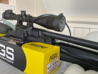 Z.g.a.n. aangeboden Hatsan Hercules 9 mm inclusief Donny geluidsdemper, vulslangen AGS richtkijker