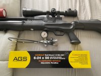 Z.g.a.n. aangeboden Hatsan Hercules 9 mm inclusief Donny geluidsdemper, vulslangen AGS richtkijker