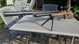 JTS Airacuda max 5.5mm PCP buks geupdated met 700mm FX STX superior Heavy loop