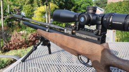 JTS Airacuda max 5.5mm PCP buks geupdated met 700mm FX STX superior Heavy loop