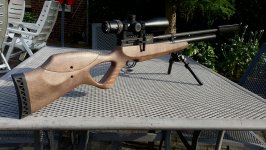 JTS Airacuda max 5.5mm PCP buks geupdated met 700mm FX STX superior Heavy loop