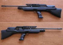Weihrauch HW100 Bullpup 4,5 mm. PCP geweer (600 mm. loop) incl. foudraal